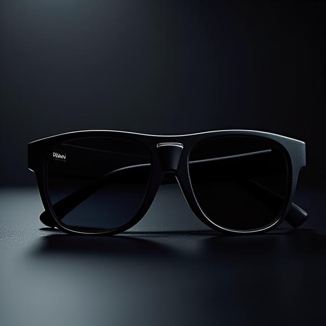 Matte black aviator sunglasses
